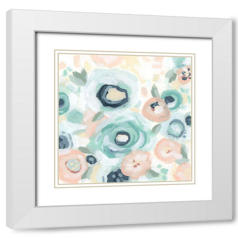 Fiore Field II White Modern Wood Framed Art Print with Double Matting by Vess, June Erica