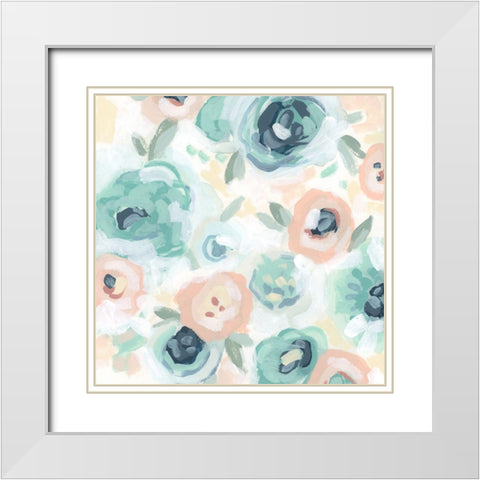 Fiore Field III White Modern Wood Framed Art Print with Double Matting by Vess, June Erica