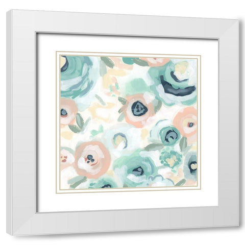 Fiore Field IV White Modern Wood Framed Art Print with Double Matting by Vess, June Erica