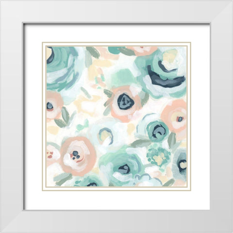 Fiore Field IV White Modern Wood Framed Art Print with Double Matting by Vess, June Erica