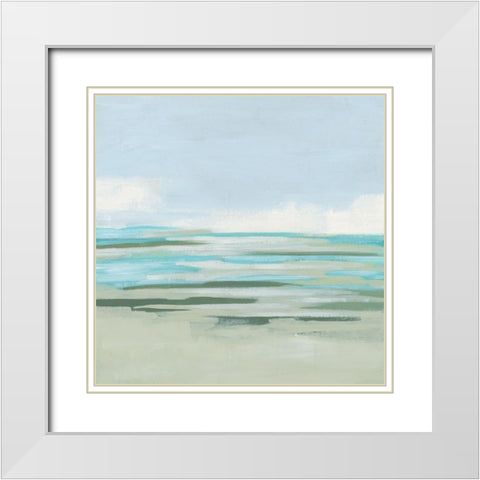 Pale Marsh Coast II White Modern Wood Framed Art Print with Double Matting by Vess, June Erica