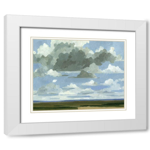 Great Plains Sky I White Modern Wood Framed Art Print with Double Matting by Caroline, Emma