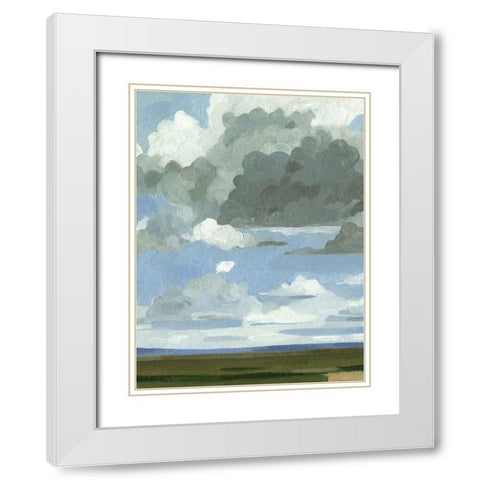 Great Plains Sky II White Modern Wood Framed Art Print with Double Matting by Caroline, Emma