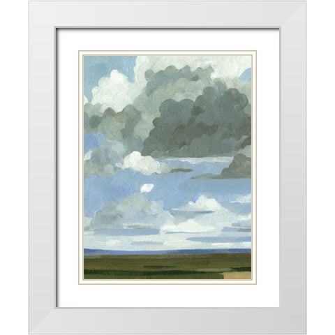 Great Plains Sky II White Modern Wood Framed Art Print with Double Matting by Caroline, Emma