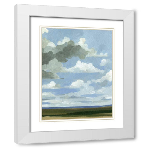 Great Plains Sky III White Modern Wood Framed Art Print with Double Matting by Caroline, Emma