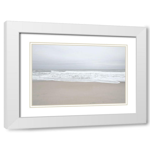 November Beach III White Modern Wood Framed Art Print with Double Matting by Chandler, Sharon