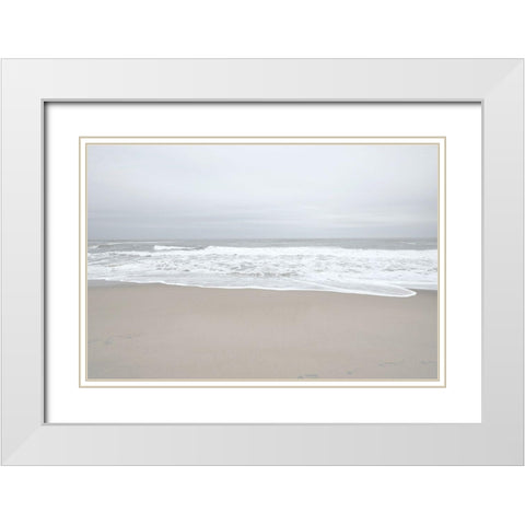 November Beach III White Modern Wood Framed Art Print with Double Matting by Chandler, Sharon