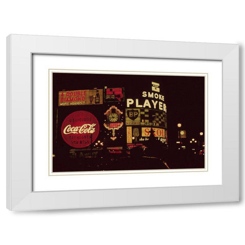 London Pavillion 1962 I White Modern Wood Framed Art Print with Double Matting by Longley, Carolyn