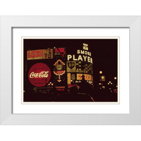 London Pavillion 1962 I White Modern Wood Framed Art Print with Double Matting by Longley, Carolyn