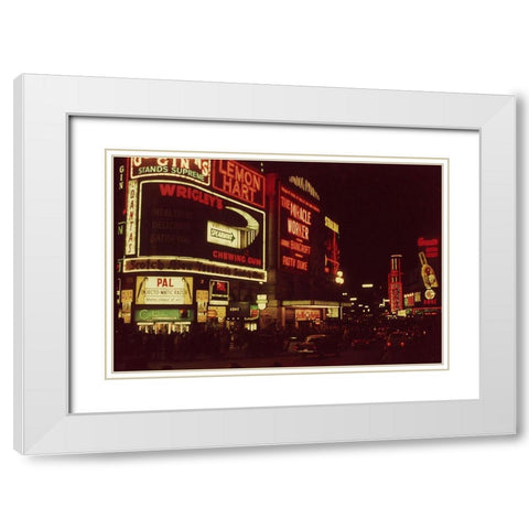London Pavillion 1962 II White Modern Wood Framed Art Print with Double Matting by Longley, Carolyn