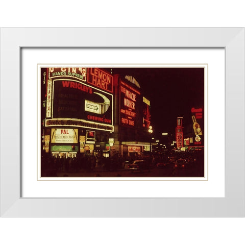 London Pavillion 1962 II White Modern Wood Framed Art Print with Double Matting by Longley, Carolyn