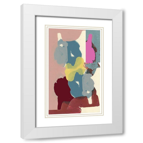 Big Shapes I White Modern Wood Framed Art Print with Double Matting by Cartissi
