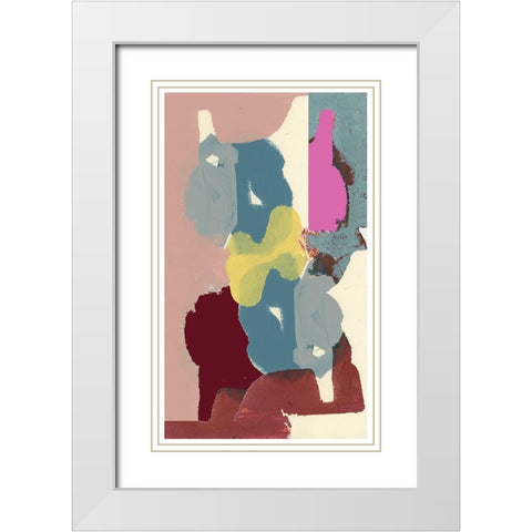 Big Shapes I White Modern Wood Framed Art Print with Double Matting by Cartissi