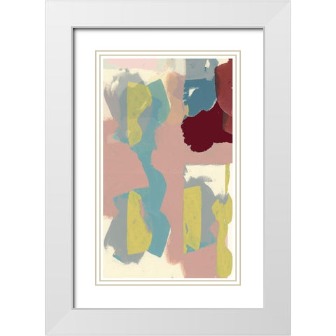 Big Shapes II White Modern Wood Framed Art Print with Double Matting by Cartissi