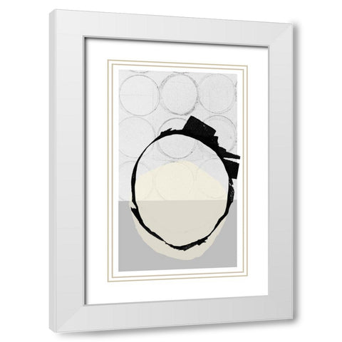 Monotone II White Modern Wood Framed Art Print with Double Matting by Cartissi