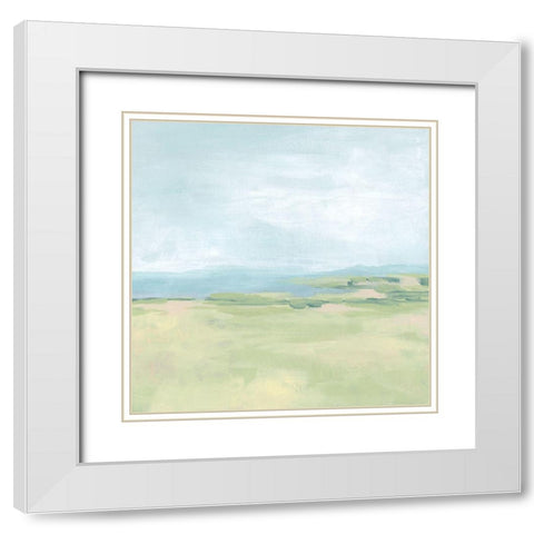 Soft Inlet II White Modern Wood Framed Art Print with Double Matting by Vess, June Erica