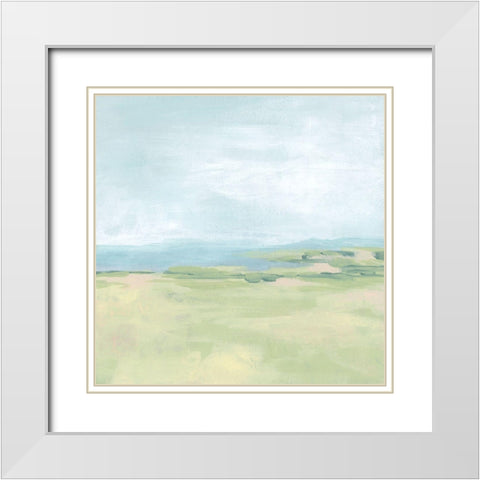 Soft Inlet II White Modern Wood Framed Art Print with Double Matting by Vess, June Erica