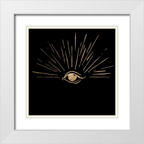 Third Eye I White Modern Wood Framed Art Print with Double Matting by Green, Jacob