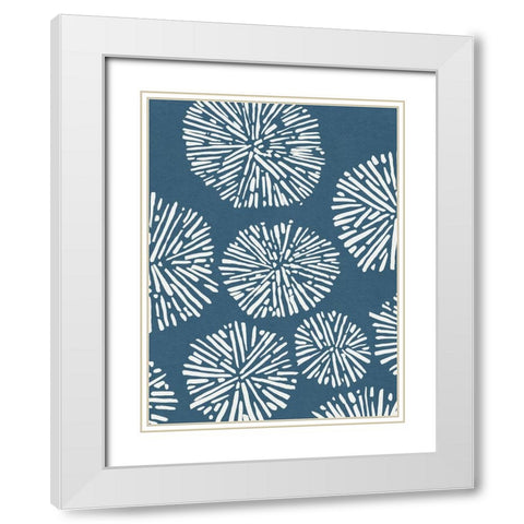 Shibori Pattern II White Modern Wood Framed Art Print with Double Matting by Green, Jacob