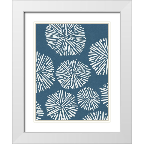 Shibori Pattern II White Modern Wood Framed Art Print with Double Matting by Green, Jacob