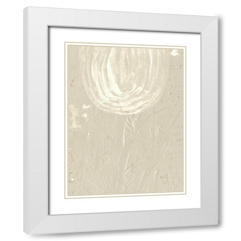 Sandy Arcs IV White Modern Wood Framed Art Print with Double Matting by Wang, Melissa