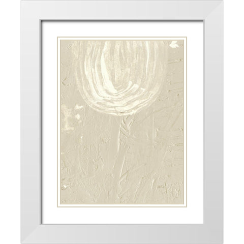 Sandy Arcs IV White Modern Wood Framed Art Print with Double Matting by Wang, Melissa