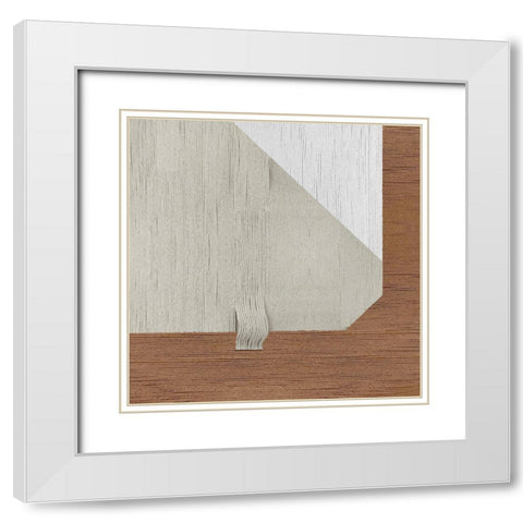 Knitting Pattern I White Modern Wood Framed Art Print with Double Matting by Wang, Melissa