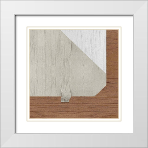 Knitting Pattern I White Modern Wood Framed Art Print with Double Matting by Wang, Melissa