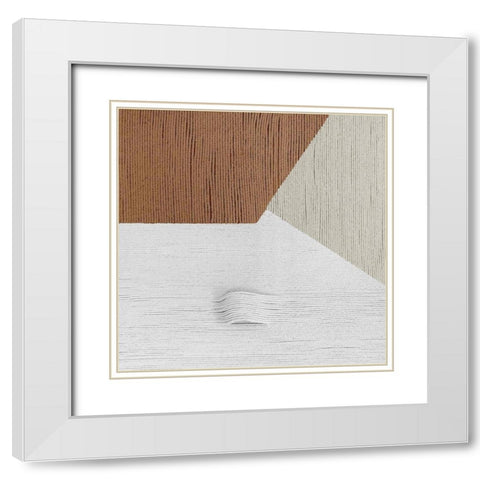 Knitting Pattern II White Modern Wood Framed Art Print with Double Matting by Wang, Melissa