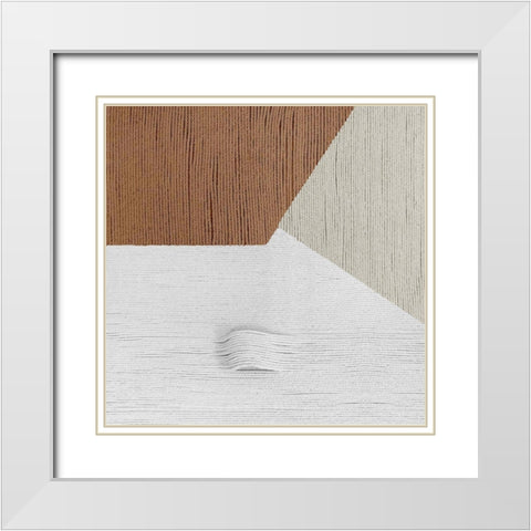 Knitting Pattern II White Modern Wood Framed Art Print with Double Matting by Wang, Melissa