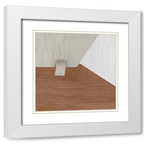 Knitting Pattern III White Modern Wood Framed Art Print with Double Matting by Wang, Melissa