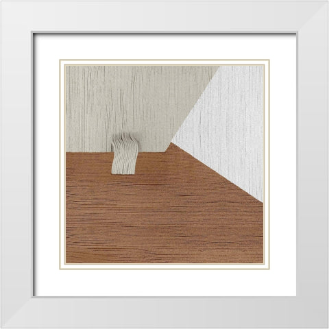 Knitting Pattern III White Modern Wood Framed Art Print with Double Matting by Wang, Melissa
