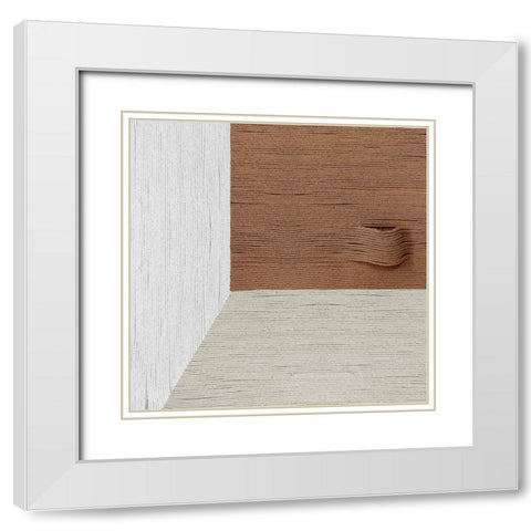 Knitting Pattern IV White Modern Wood Framed Art Print with Double Matting by Wang, Melissa