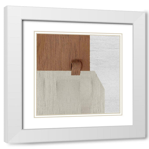 Knitting Pattern VI White Modern Wood Framed Art Print with Double Matting by Wang, Melissa