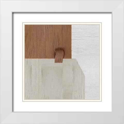 Knitting Pattern VI White Modern Wood Framed Art Print with Double Matting by Wang, Melissa