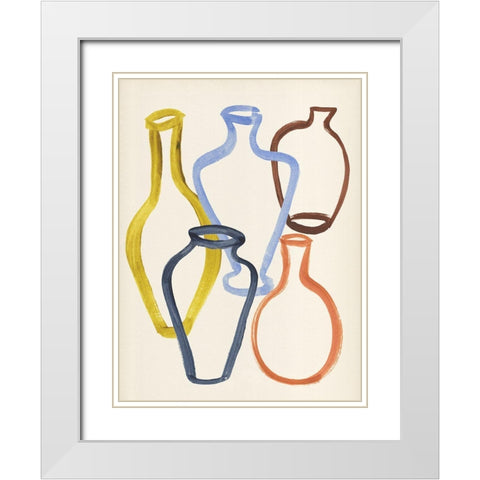 Le Vase I White Modern Wood Framed Art Print with Double Matting by Warren, Annie