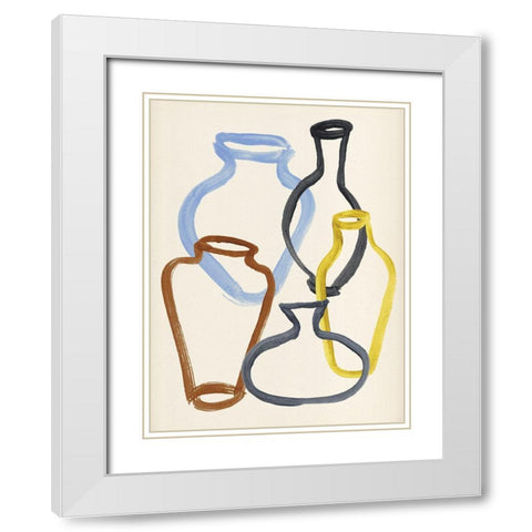 Le Vase III White Modern Wood Framed Art Print with Double Matting by Warren, Annie