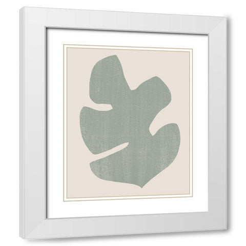 Palm Morph I White Modern Wood Framed Art Print with Double Matting by Vess, June Erica