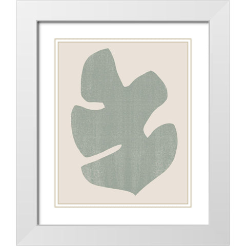 Palm Morph I White Modern Wood Framed Art Print with Double Matting by Vess, June Erica