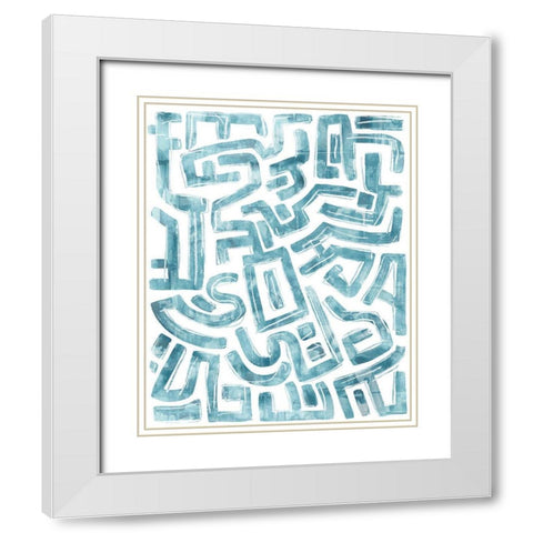 Labyrinth I White Modern Wood Framed Art Print with Double Matting by Vess, June Erica