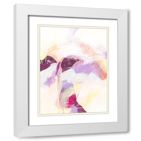 Polar Magenta II White Modern Wood Framed Art Print with Double Matting by Vess, June Erica