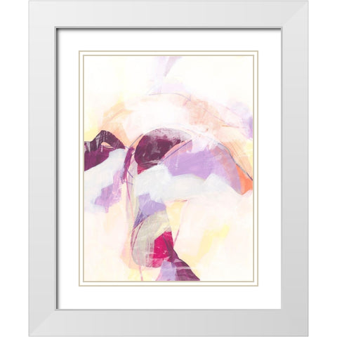 Polar Magenta II White Modern Wood Framed Art Print with Double Matting by Vess, June Erica