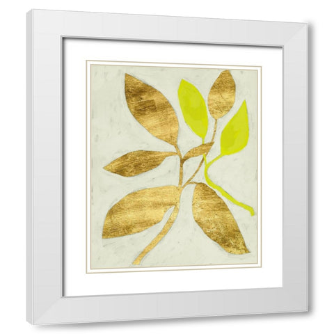 Gilt Tropic II White Modern Wood Framed Art Print with Double Matting by Zarris, Chariklia