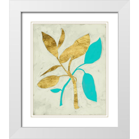 Gilt Tropic III White Modern Wood Framed Art Print with Double Matting by Zarris, Chariklia