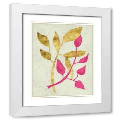 Gilt Tropic IV White Modern Wood Framed Art Print with Double Matting by Zarris, Chariklia