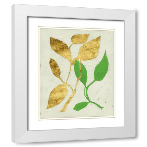 Gilt Tropic VI White Modern Wood Framed Art Print with Double Matting by Zarris, Chariklia