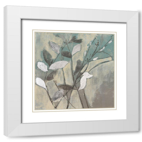 Silver And Spa II White Modern Wood Framed Art Print with Double Matting by Goldberger, Jennifer