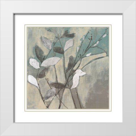 Silver And Spa II White Modern Wood Framed Art Print with Double Matting by Goldberger, Jennifer