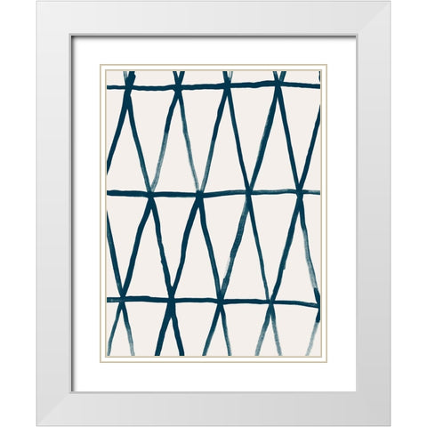 Monochrome Signals II White Modern Wood Framed Art Print with Double Matting by Vess, June Erica