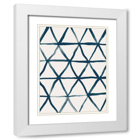 Monochrome Signals VII White Modern Wood Framed Art Print with Double Matting by Vess, June Erica